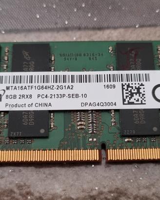 Modulo portatile ram 8gb ddr4 funzionante 