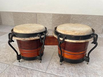 Bonghetti bonghi artigianali legno vintage