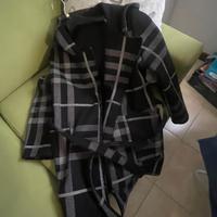 Trench ragazza tessuto a quadri