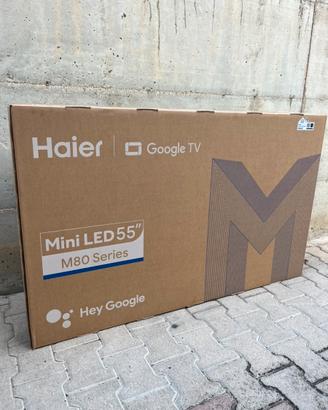 Haier Smart tv mini led 55 pollici 4k hdr nuova