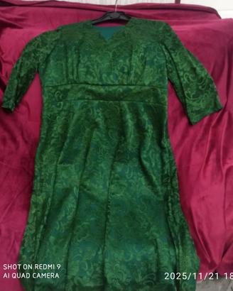 vestito verde classico elegante