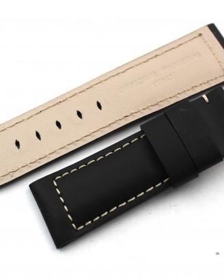 Cinturino Officine Panerai Cuoio Nero 24mm