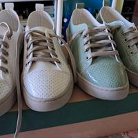 2 paia di scarpe sneakers con lacci  n. 37 nuove b