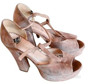 Sandali donna VI&VI vera pelle scamosciata