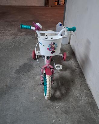 Bicicletta Minnie 12 pollici con rotelle