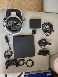 PS4 Slim 500 GB + set PS Camera e VR (1° gen)