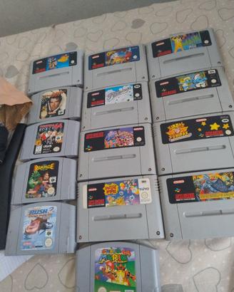 cartucce varie della Nintendo 64 e Nintendo super 