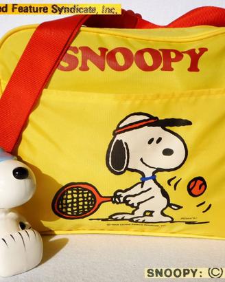 SNOOPY TENNIS VINTAGE 1980 BORSA Borsa Salvadanaio