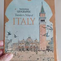 Cartina geografia tascabile Italia anni 70