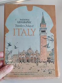 Cartina geografia tascabile Italia anni 70