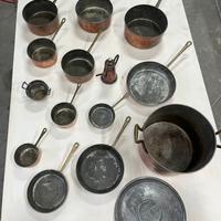 Batteria di pentole in rame