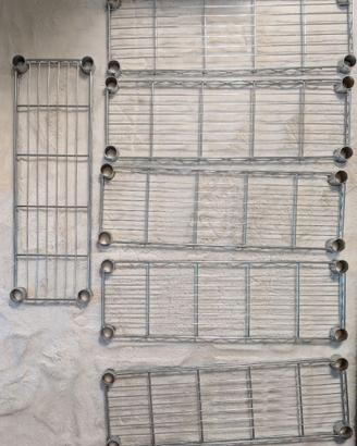 Ripiani scaffale in filo d'acciaio