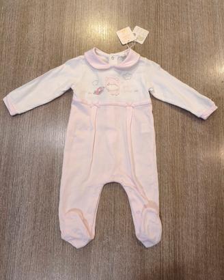 Tutina neonata 100% cotone NUOVA con cartellino 
