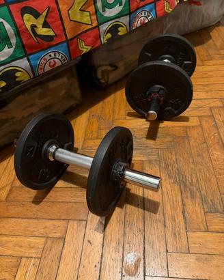 Coppia manubri componibili 8 kg – dischi in ghisa