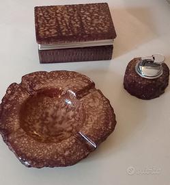 set da scrivania in pietra anni 50/70