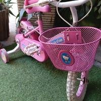 bicicletta hello Kitty con rotelle 