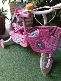 bicicletta hello Kitty con rotelle 