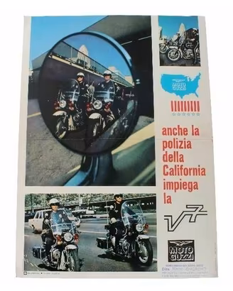 Opuscolo Moto Guzzi V7 polizia