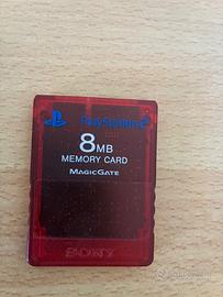 Memory Card PlayStation 2 - rosso trasparente