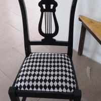 70 Sedie bianche e nere in legno