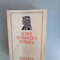 Libro Le Rime di F. Petrarca i minuscoli Hoepli 
