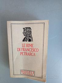 Libro Le Rime di F. Petrarca i minuscoli Hoepli 
