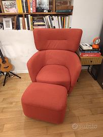 Poltrona IKEA OSKARSHAMN  con poggiapiedi