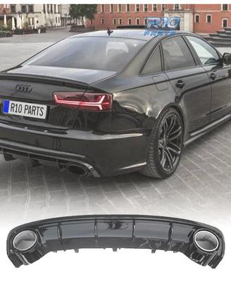 DIFFUSORE AUDI A6 S LINE 15-18 LOOK RS6 NERO LUCID