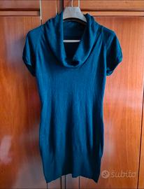 Vestito a maglione corto blu navy