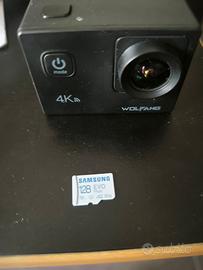 Wolfgang Action Cam 4K  + MicroSD Samsung 128 GB