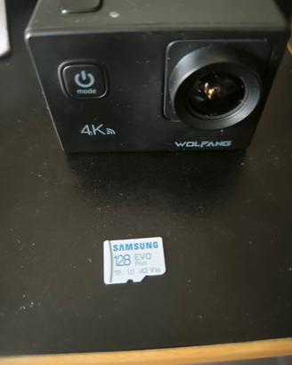 Wolfgang Action Cam 4K  + MicroSD Samsung 128 GB
