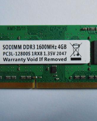 RAM 4GB per notebook