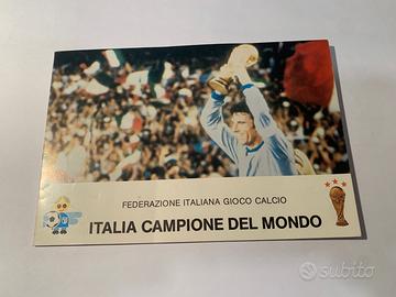 Cartolina Francobollo Italia Campione mondo 1982