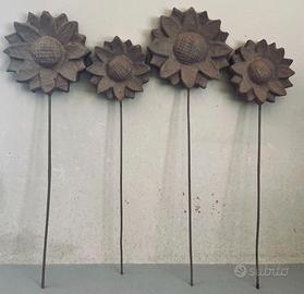 Girasoli decorativi in cartapesta