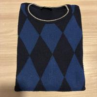 Maglione Lana Uomo Blu Tg M / 50 - Tipo Ballantyne
