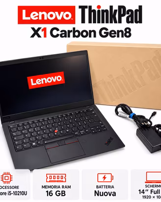 LENOVO X1 CARBON GEN 8/I5 10th/512GB/16GB/LTE DATI