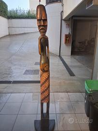 statua in legno " pensatore" 