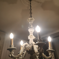 Lampadario + 2 abat jours capodimonte
