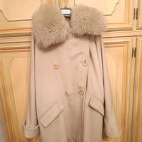 Cappotto Max Mara con vera pelliccia di volpe