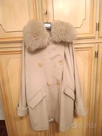 Cappotto Max Mara con vera pelliccia di volpe