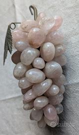 Soprammobile Grappolo D'uva 15 Cm In Quarzo Rosa