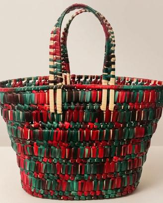 Grande borsa spiaggia in paglia colorata – NUOVA!