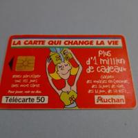 carta telefonica Auchan Francese vintage 97-99