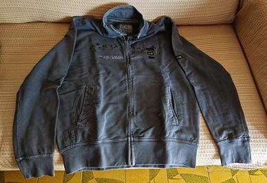 Felpa uomo Be Board Heritage Brand M grigia zip