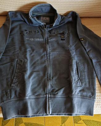 Felpa uomo Be Board Heritage Brand M grigia zip