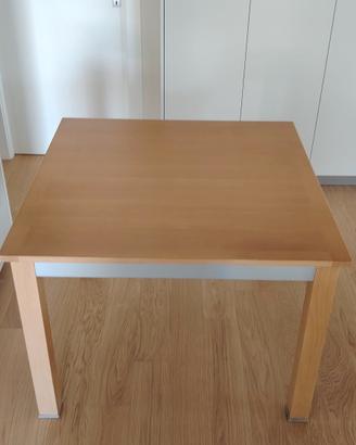 Tavolo quadrato ALLUNGABILE legno e metallo. 
