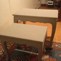 TAVOLINI in legno, decoupage grigio