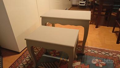 TAVOLINI in legno, decoupage grigio