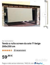 2 tenda parasole a rullo