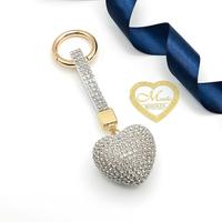 Portachiavi cuore Brillantini 